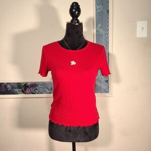 Y2K Inspired Embroidered Sunflower Babydoll T Shirt/T477